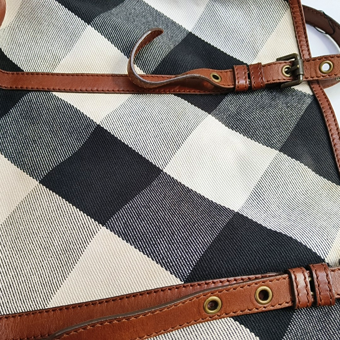 BURBERRY Tote bag Multicolor Canvas Single Shoulder Bag Handbag Black hardware-(SKU)-946632351