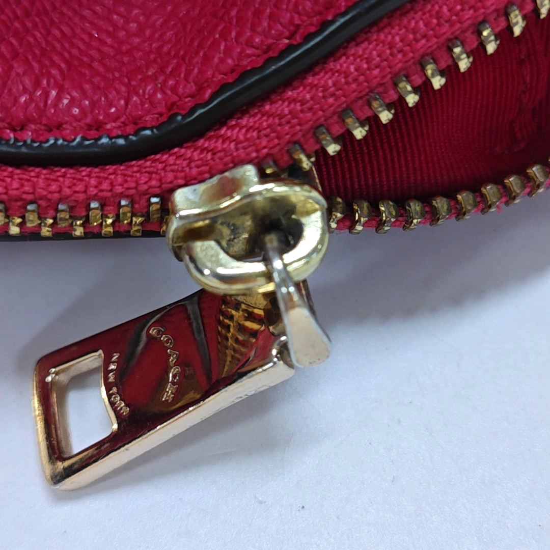 COACH SIERRA Medium size Red Leather Shoulder Bag Crossbody Tote Bag Silver Hardware Removable shoulder strap-(SKU)-948647189