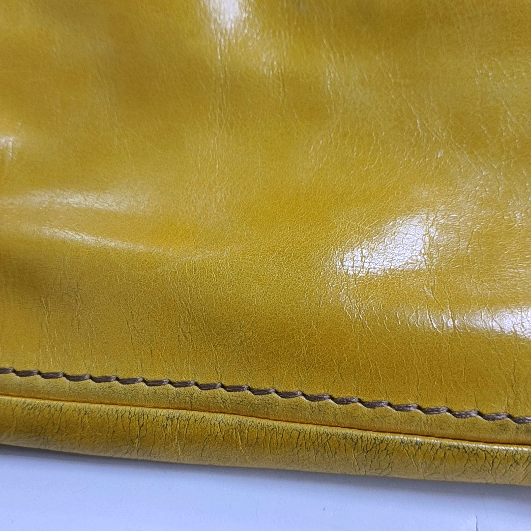 PRADA Tote bag Yellow Leather Crossbody Bag Golden hardware Removable shoulder strap-(SKU)-959736283