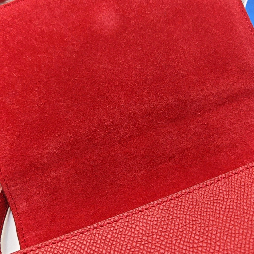 CELINE Red cowhide shoulder bag crossbody bag Silver Hardware-(SKU)-955217814