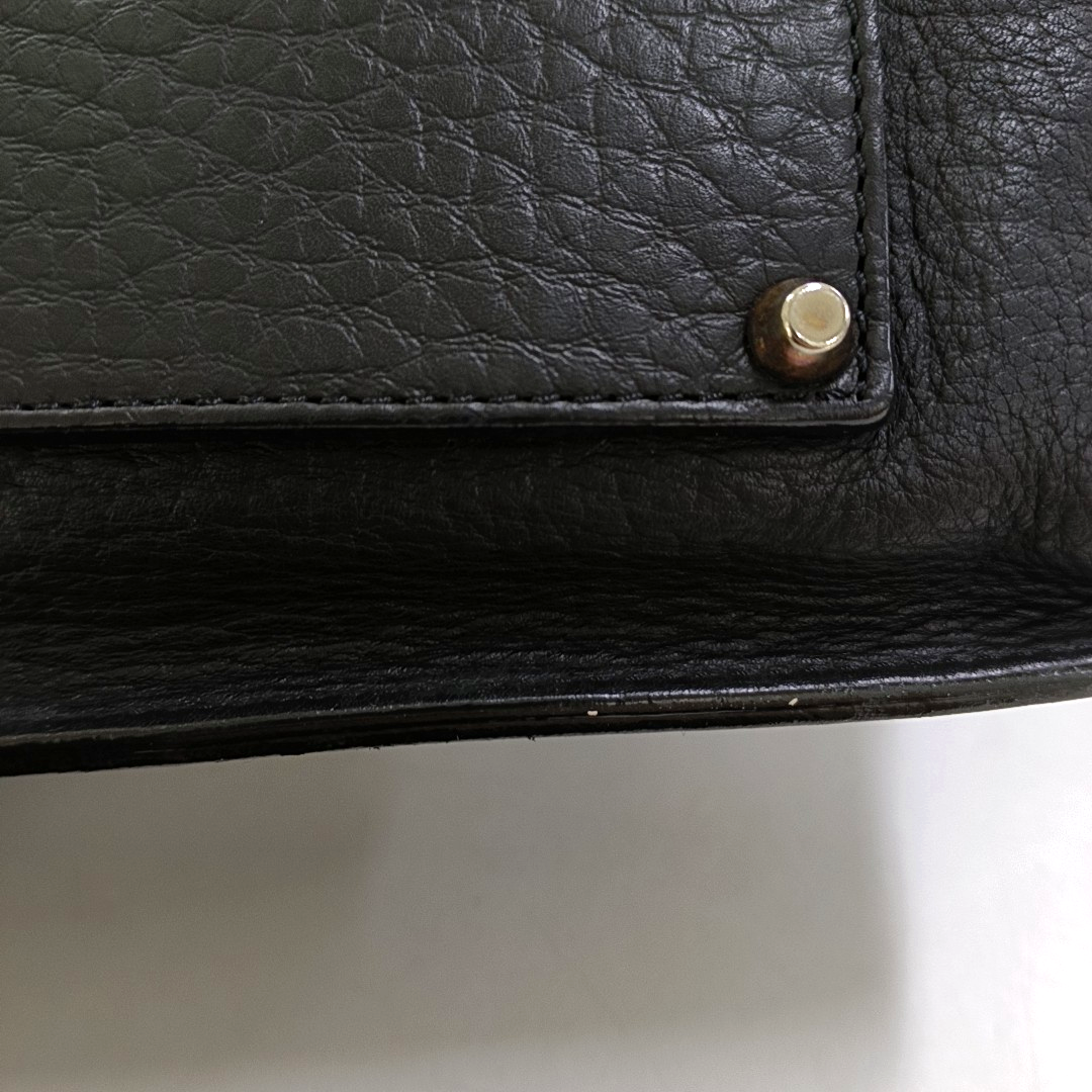 Chloé Sally Medium size Black Leather Single Shoulder Bag Golden hardware-(SKU)-947220516