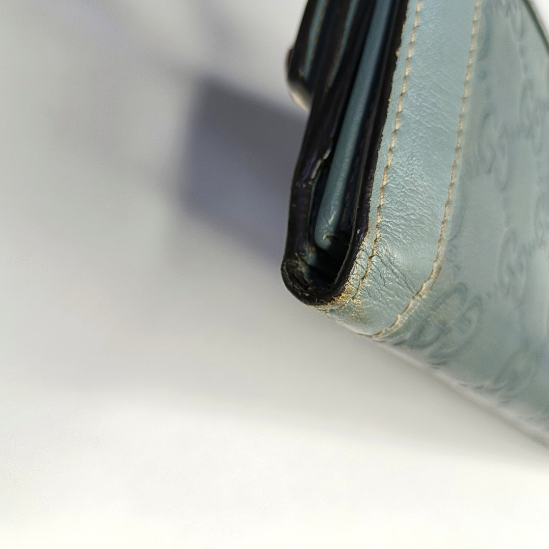 GUCCI Green Calfskin Monogram Embossed Wallet Golden hardware-(SKU)-953039436