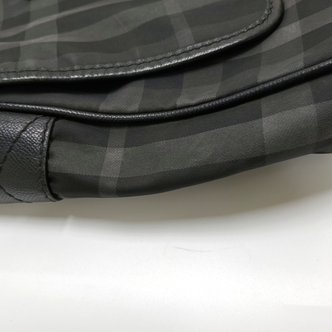 BURBERRY Grey Nylon Single Shoulder Bag Crossbody Silver Hardware-(SKU)-954024559