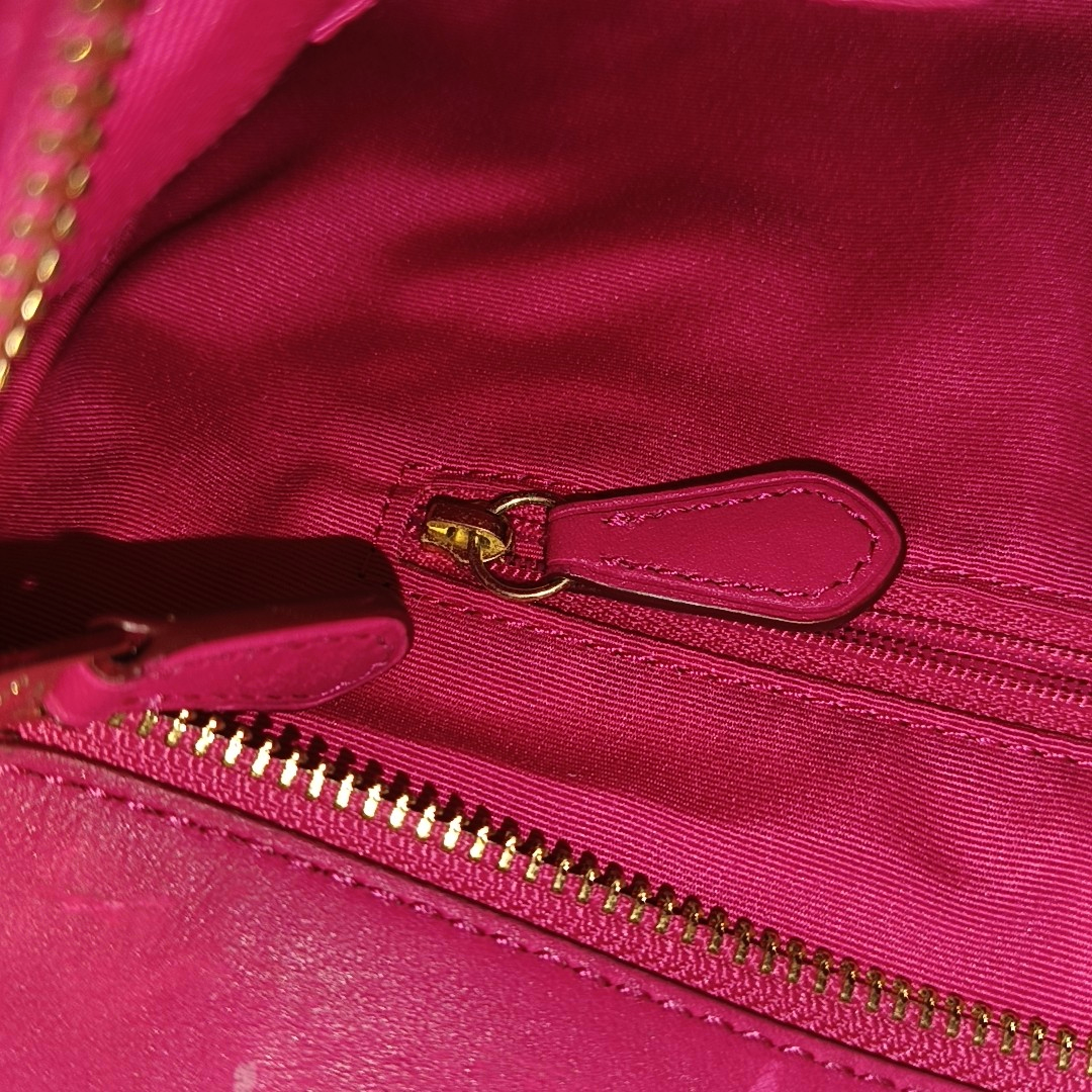COACH Colette Fuchsia Leather Shoulder Tote Crossbody Bag Golden hardware Removable shoulder strap-(SKU)-931965984