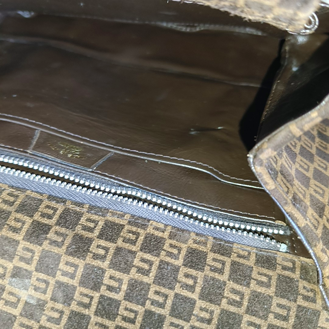 GUCCI Deep Brown Velvet Leather Single Shoulder Bag Golden hardware-(SKU)-13814601