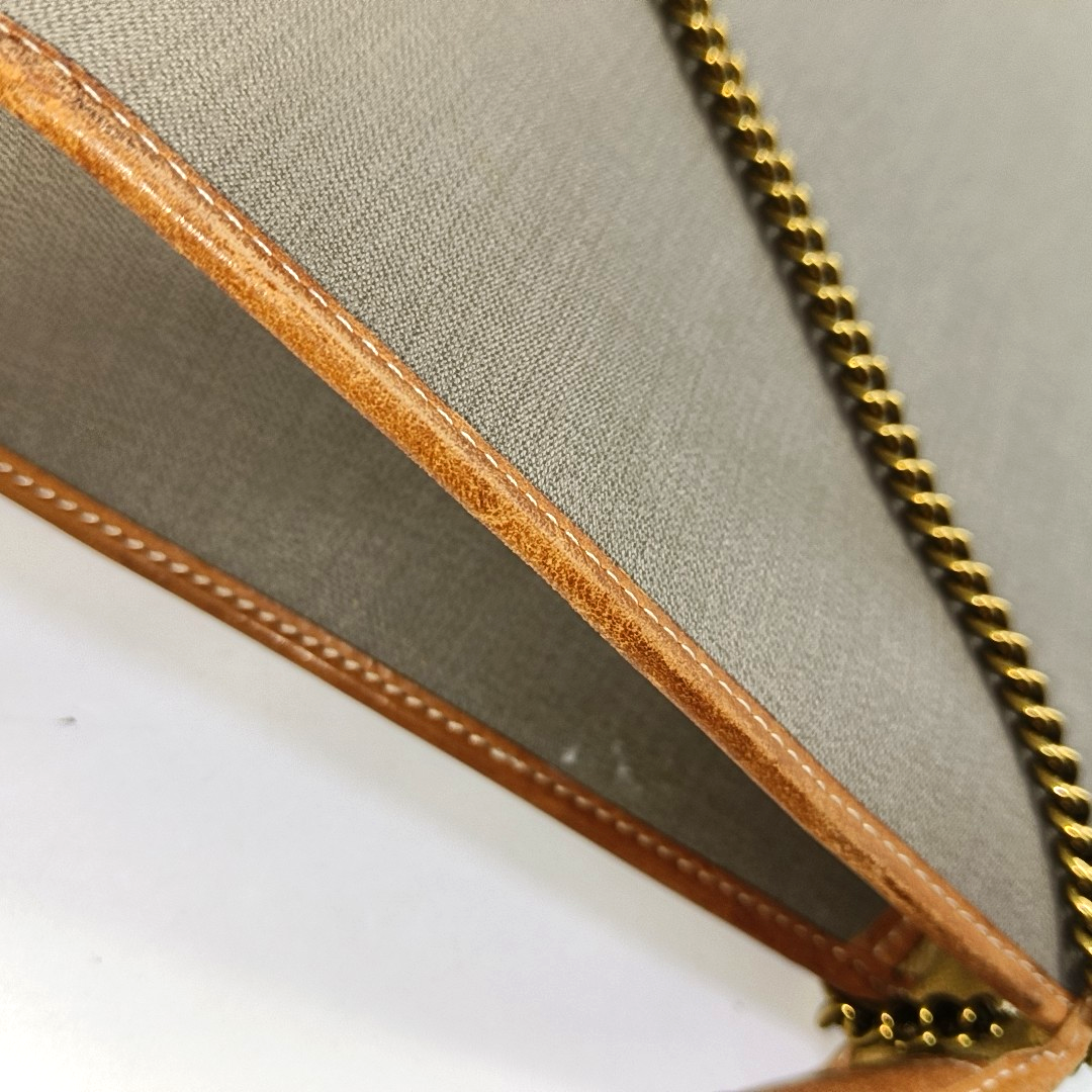 DIOR Gray Coated Canvas Crumpled Handbag Golden hardware-(SKU)-951570397