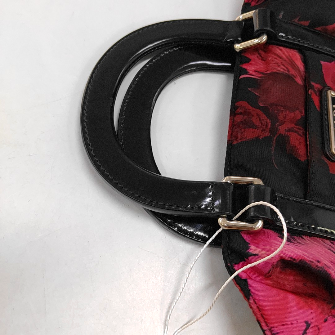 PRADA Tote bag Red Nylon Handbag Silver Hardware-(SKU)-951326942