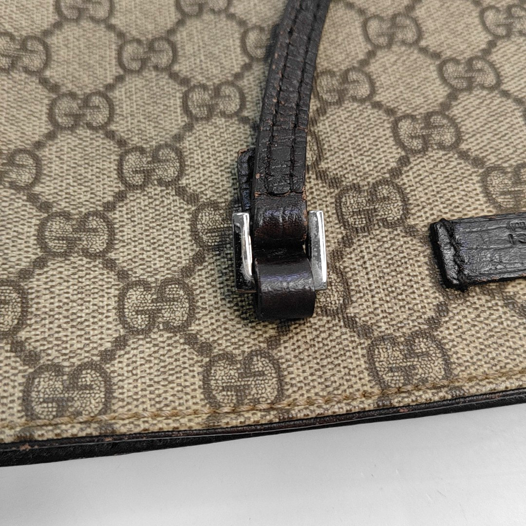 GUCCI Tote bag Ebony Coated Canvas Monogrammed Handbag Black hardware-(SKU)-954704825