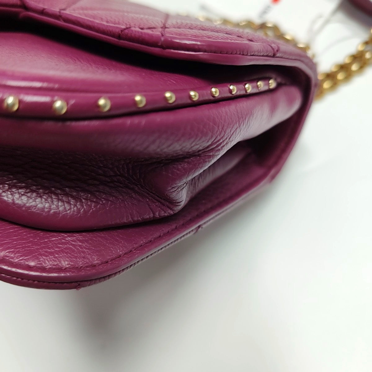 CHANEL CLASSIC FLAP Mini Burgundy Calfskin Quilted Large Mini Shoulder Bag Crossbody Strap Gold Hardware 24k-(SKU)-971151918