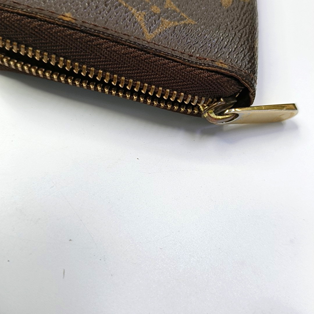 LOUIS VUITTON Brown coated canvas vintage wallet Golden hardware Complete Accessories-(SKU)-959923141