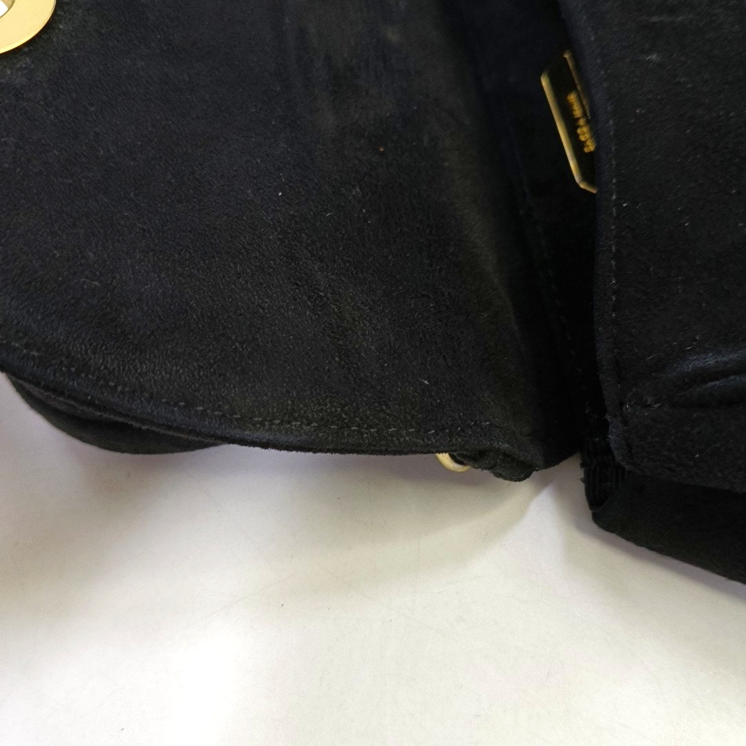 GIVENCHY Black Suede Tote Bag Golden hardware-(SKU)-946480428