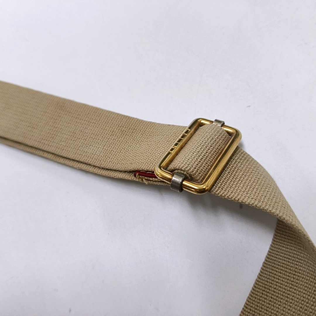 CELINE Khaki Coated Canvas Triumph Monogram Single Shoulder Bag Golden hardware-(SKU)-948124316