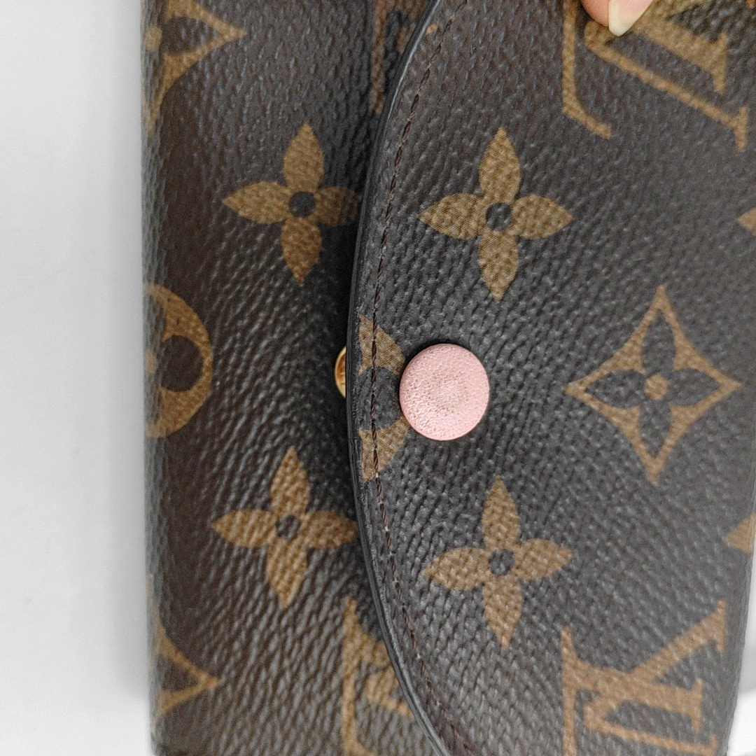 LOUIS VUITTON ROSALIE Brown coated canvas vintage wallet Golden hardware-(SKU)-952125197