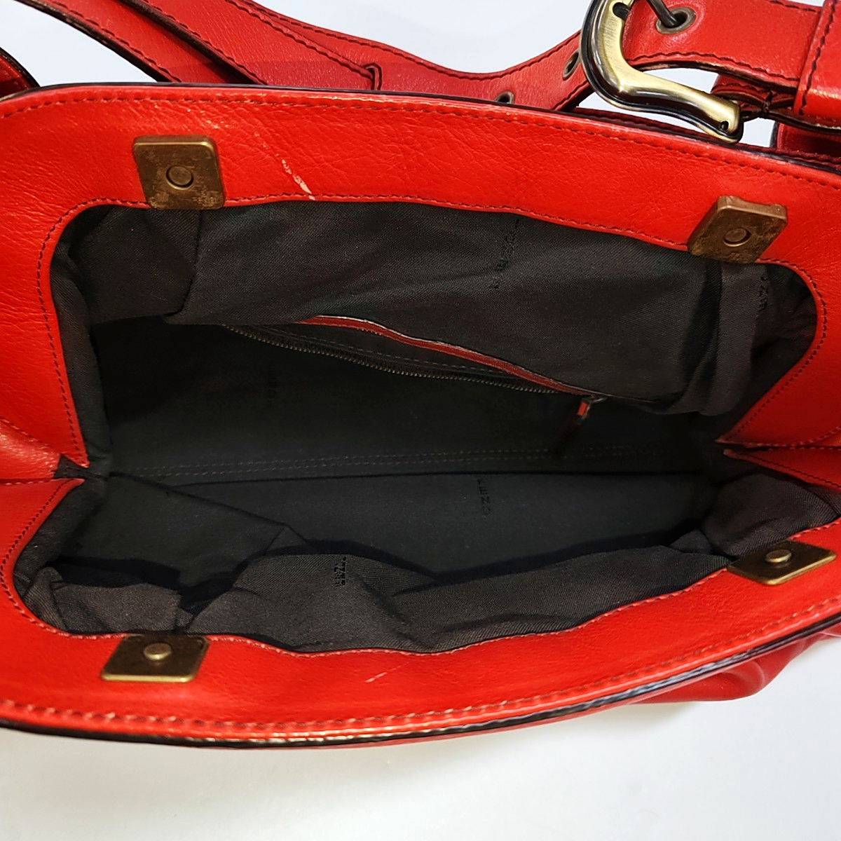 FENDI Red Calf Leather Crossbody Shoulder Bag Tote Golden hardware Removable shoulder strap-(SKU)-958494081