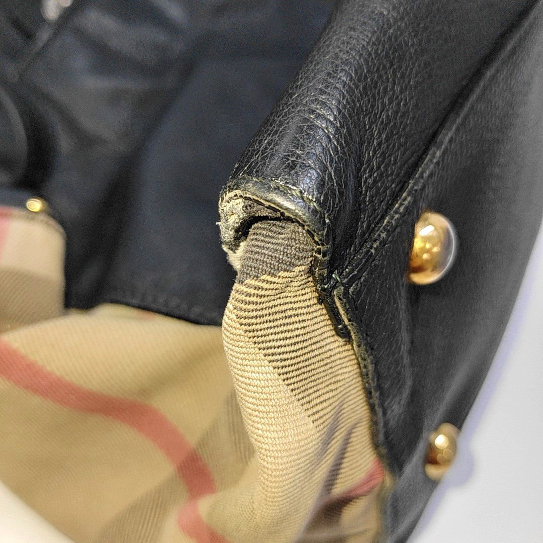 BURBERRY Canterbury Black Cowhide Warhorse Grain Single Shoulder Bag Golden hardware shoulder straps-(SKU)-933963706