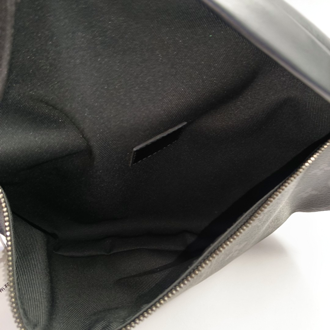LOUIS VUITTON DISCOVERY Gray Coated Canvas Monogram Fanny Pack Crossbody Bag Chest Bag/Belt Bag Silver Hardware-(SKU)-956938229