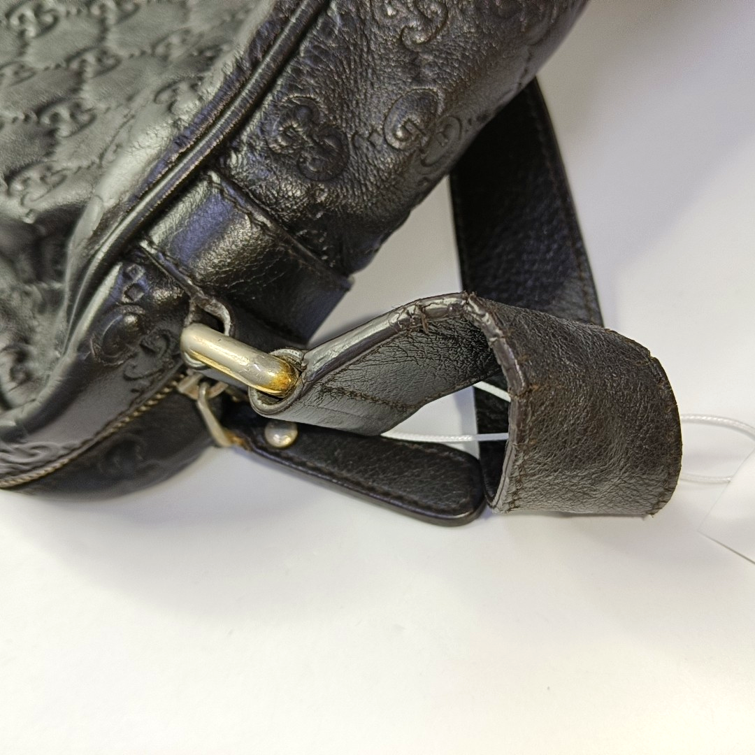 GUCCI GG Imprime Brown Leather Vintage Shoulder and Crossbody Bag Golden hardware-(SKU)-953018922