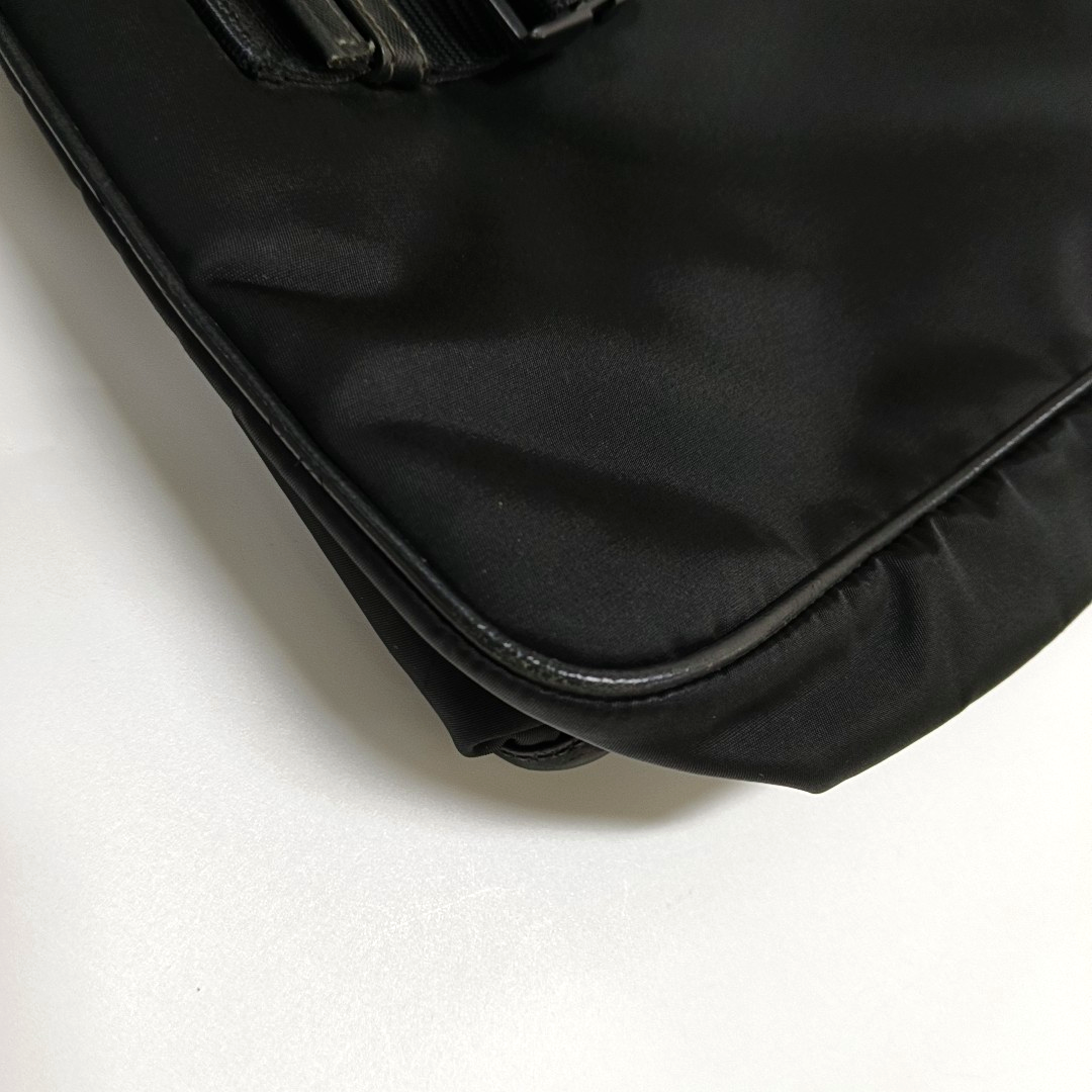 PRADA Black Nylon Crossbody Bag Single Shoulder Bag Silver Hardware-(SKU)-953408479