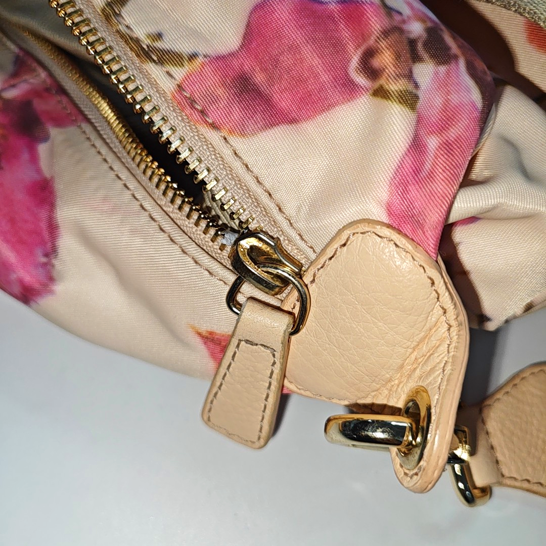 FURLA Beige fabric printed single shoulder bag Rose Gold Hardware Removable shoulder strap-(SKU)-940524679