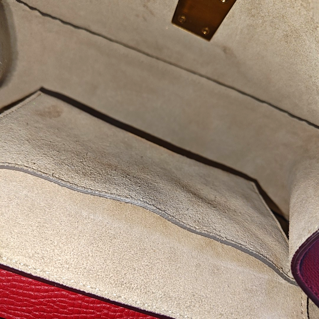 Chloé Drew Medium size Red Leather Piggy Bag Crossbody Single Shoulder Bag Golden hardware-(SKU)-957567853