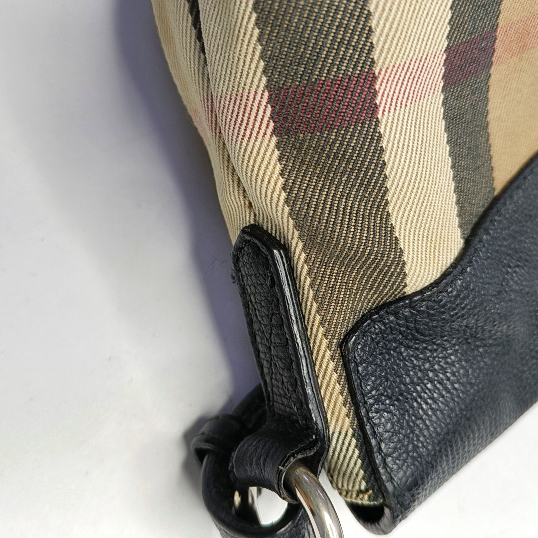 BURBERRY Beige Fabric Crossbody Bag Golden hardware Removable shoulder strap-(SKU)-955688405