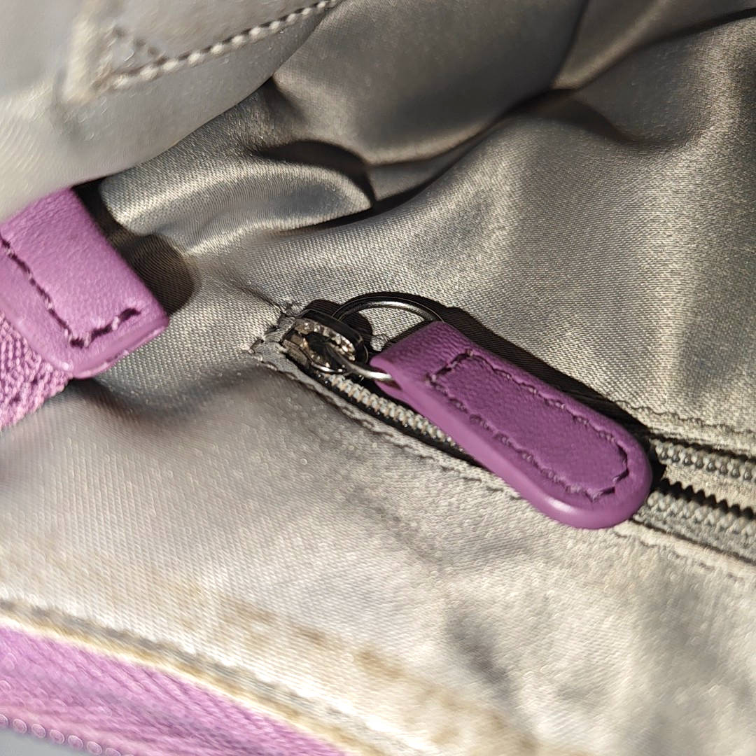 COACH Purple Leather Shoulder Bag Silver Hardware Vintage model-(SKU)-939951061