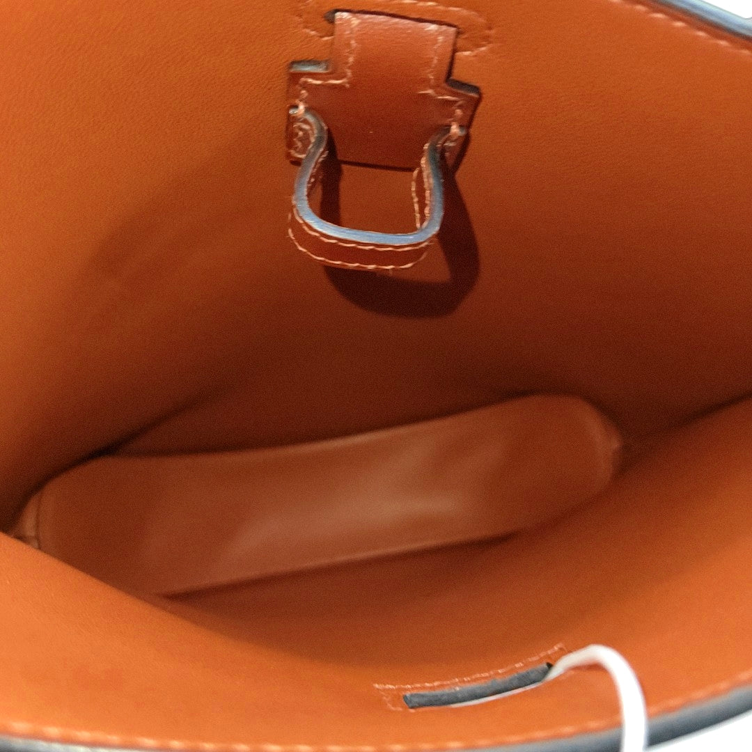 HERMÈS Baton De Craie Bronze BOX Leather Single Shoulder Bag Crossbody Bag Silver Hardware X-(SKU)-967228707