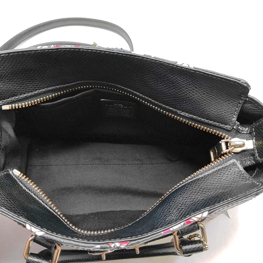 COACH SWAGGER Multicolor Leather Print Woven Crossbody Shoulder Bag Tote Golden hardware Removable shoulder strap-(SKU)-944220951
