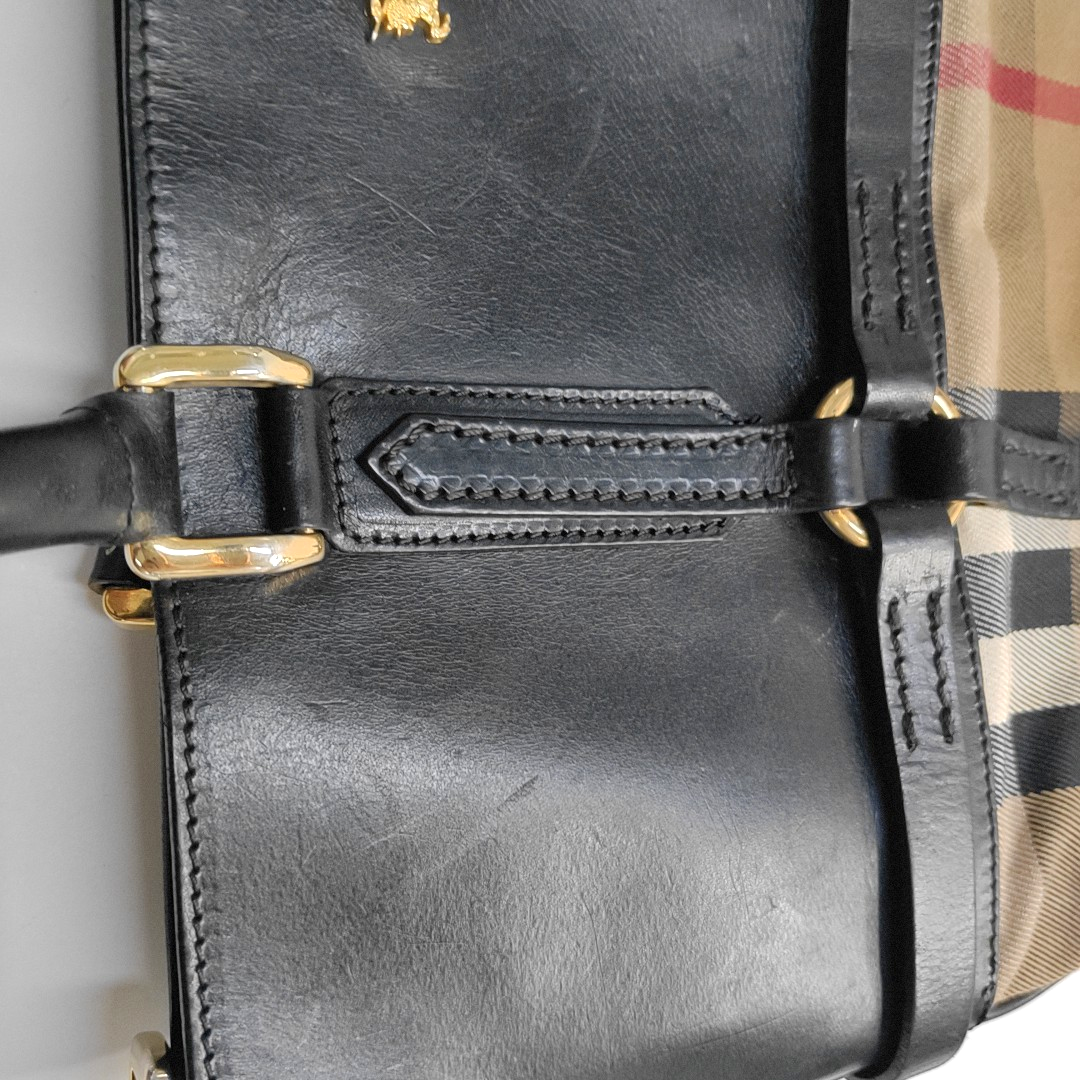 BURBERRY Tote bag Khaki Canvas Tote Bag Golden hardware-(SKU)-945320394