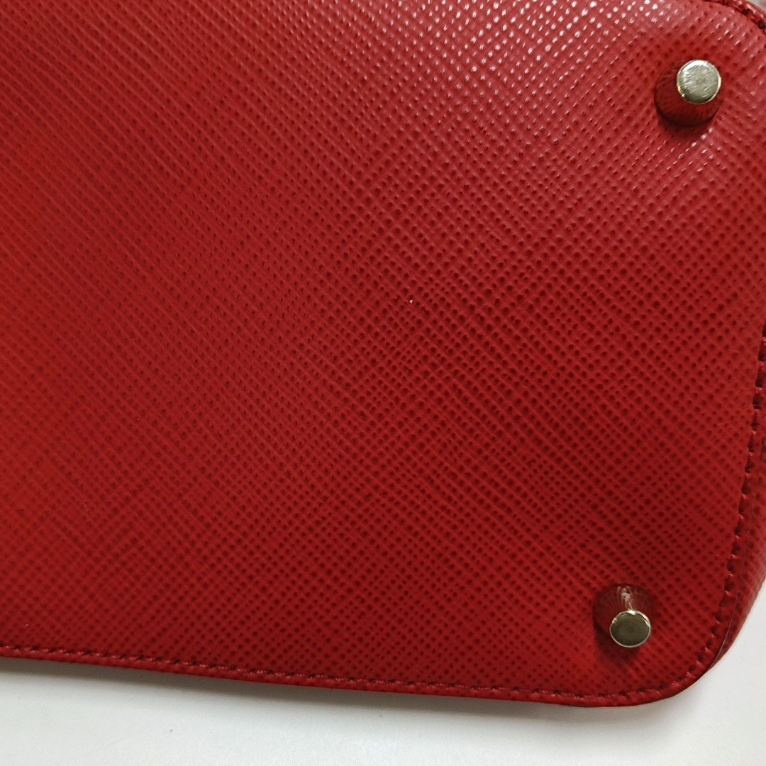 FURLA Tote bag Red Leather Crossbody Bag Handbag Single Shoulder Bag Golden hardware Removable shoulder strap-(SKU)-940601007