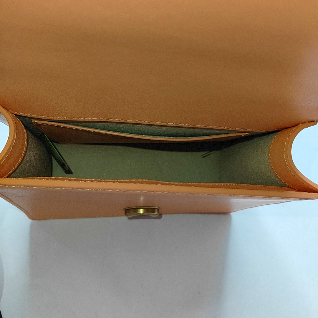 PINKO Tangerine Pink Cowhide Sling Bag Single Shoulder Bag Tote Bag Golden hardware Removable shoulder strap-(SKU)-944691332