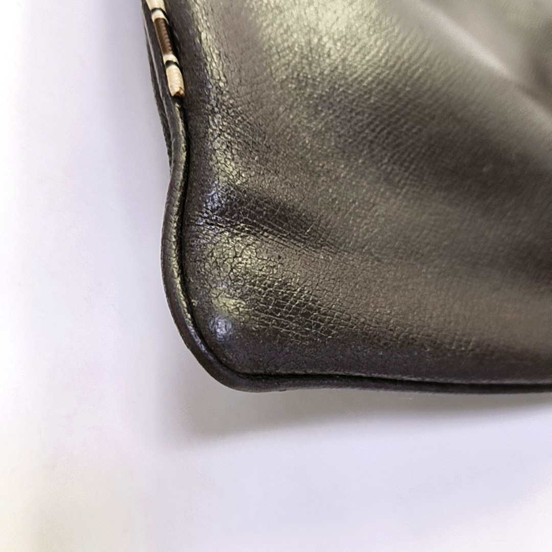 FERRAGAMO Dark Brown Calfskin Single Shoulder Tote Bag Crossbody Bag Golden hardware-(SKU)-943478247