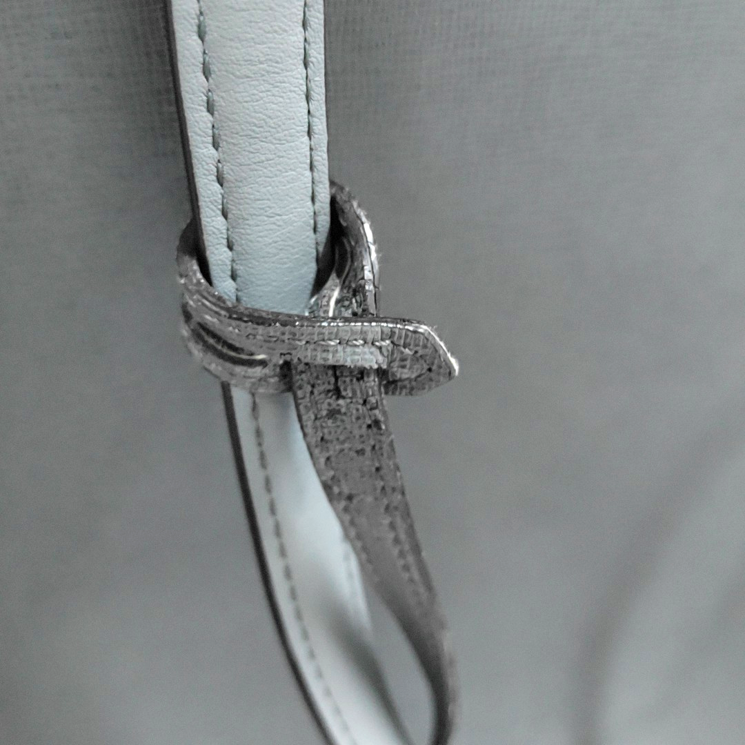 FENDI 3Jours Gray Leather Embossed Handbag Single Shoulder Bag Silver Hardware-(SKU)-14477953