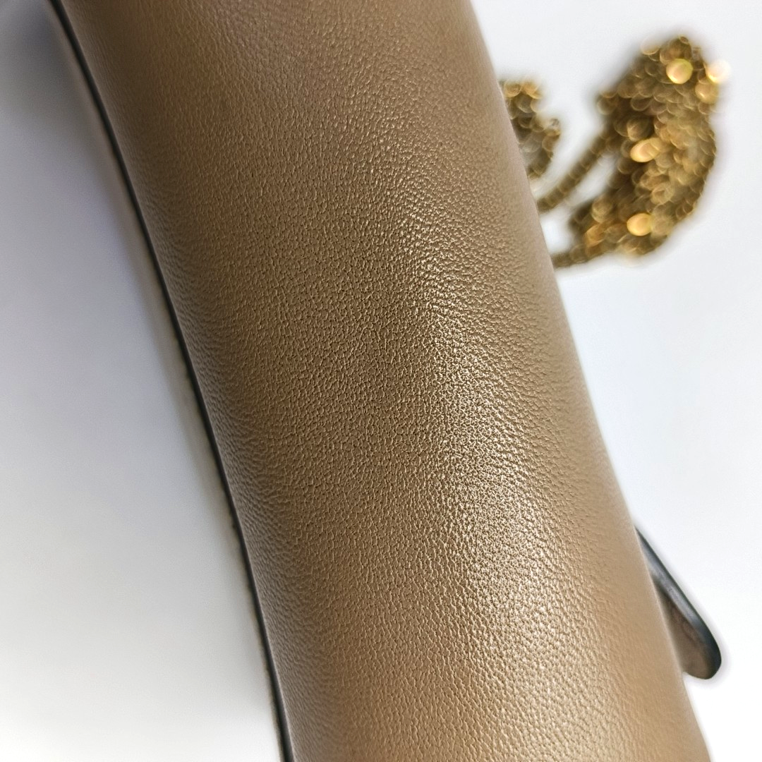 Chloé Elle Brown Leather Crossbody Single Shoulder Bag Golden hardware-(SKU)-957308916
