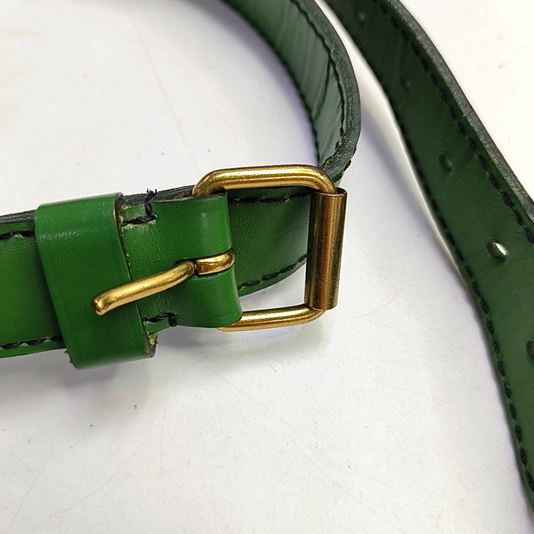 LOUIS VUITTON NÉONOÉ Small size 绿色EPI牛皮水波纹Bucket bag斜挎包Shoulder Bag Handbag Golden hardware Vintage model Removable shoulder strap-(SKU)-950349163