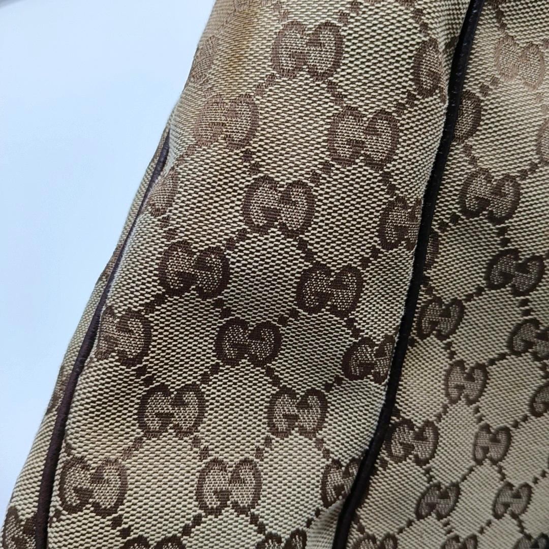 GUCCI Khaki Canvas Monogram Jacquard Crossbody Shoulder Bag Silver Hardware-(SKU)-959372899