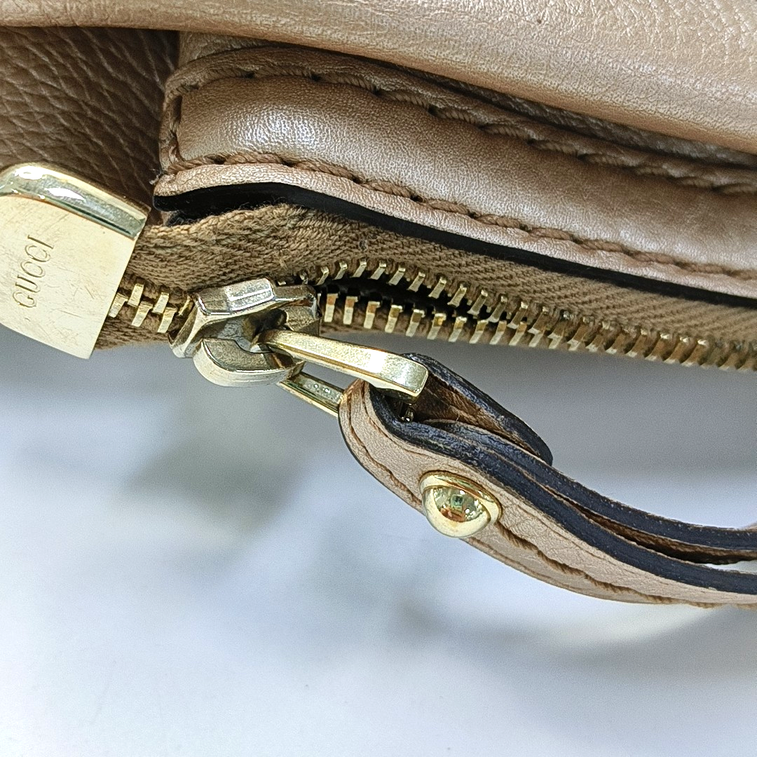 GUCCI Sukey Rose Gold Leather Single Shoulder Bag Tote Bag Golden hardware Removable shoulder strap-(SKU)-957916470