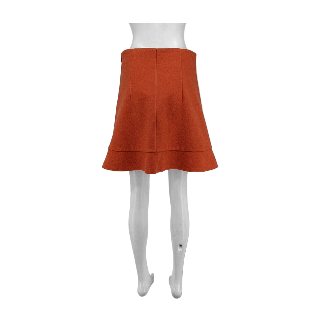 Chloé Scode Winter Orange Wool Women's Short Skirt-(SKU)-935547508
