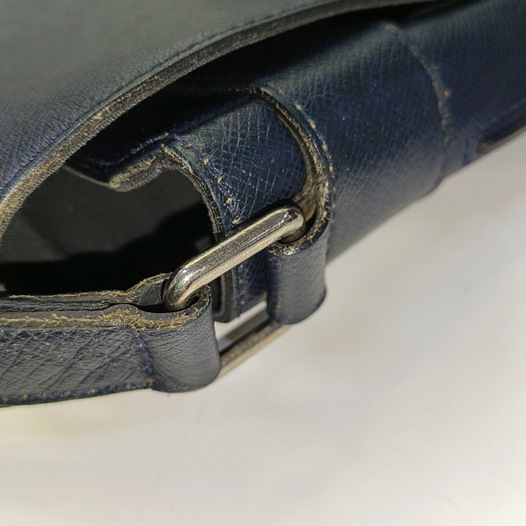 LOUIS VUITTON BOREAL Dark Blue Cowhide Single Shoulder Bag Crossbody Bag Silver Hardware-(SKU)-931854532
