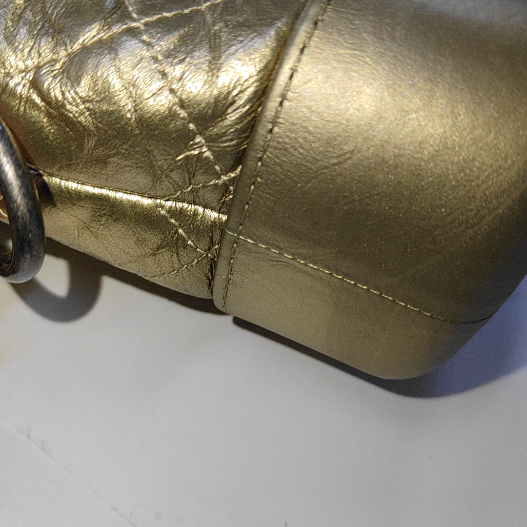 CHANEL GABRIELLE Small Size Gold Calfskin Quilted Crossbody Shoulder Bag Gold Hardware 25 Clasp Removable Strap-(SKU)-934408263
