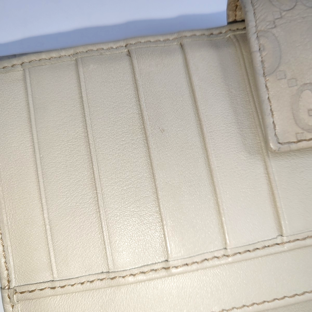 GUCCI Signature白色牛皮老花,压纹钱包-(SKU)-939007138