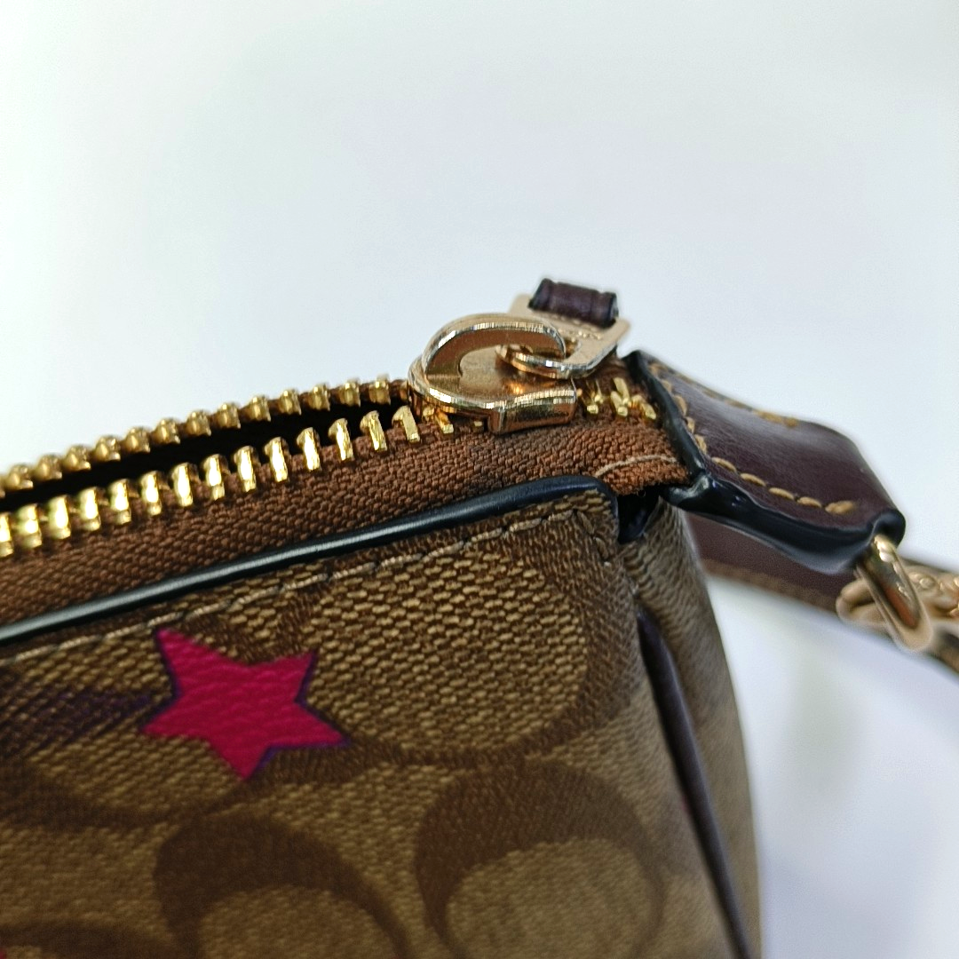 COACH NOLITA Brown Coated Canvas Monogram Tote Bag Golden hardware-(SKU)-933372842