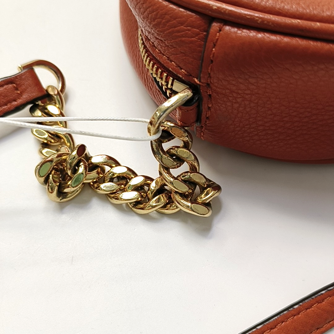 MICHAEL KORS Jet Set Orange Red Leather Single Shoulder Bag Crossbody Bag Golden hardware-(SKU)-951616686