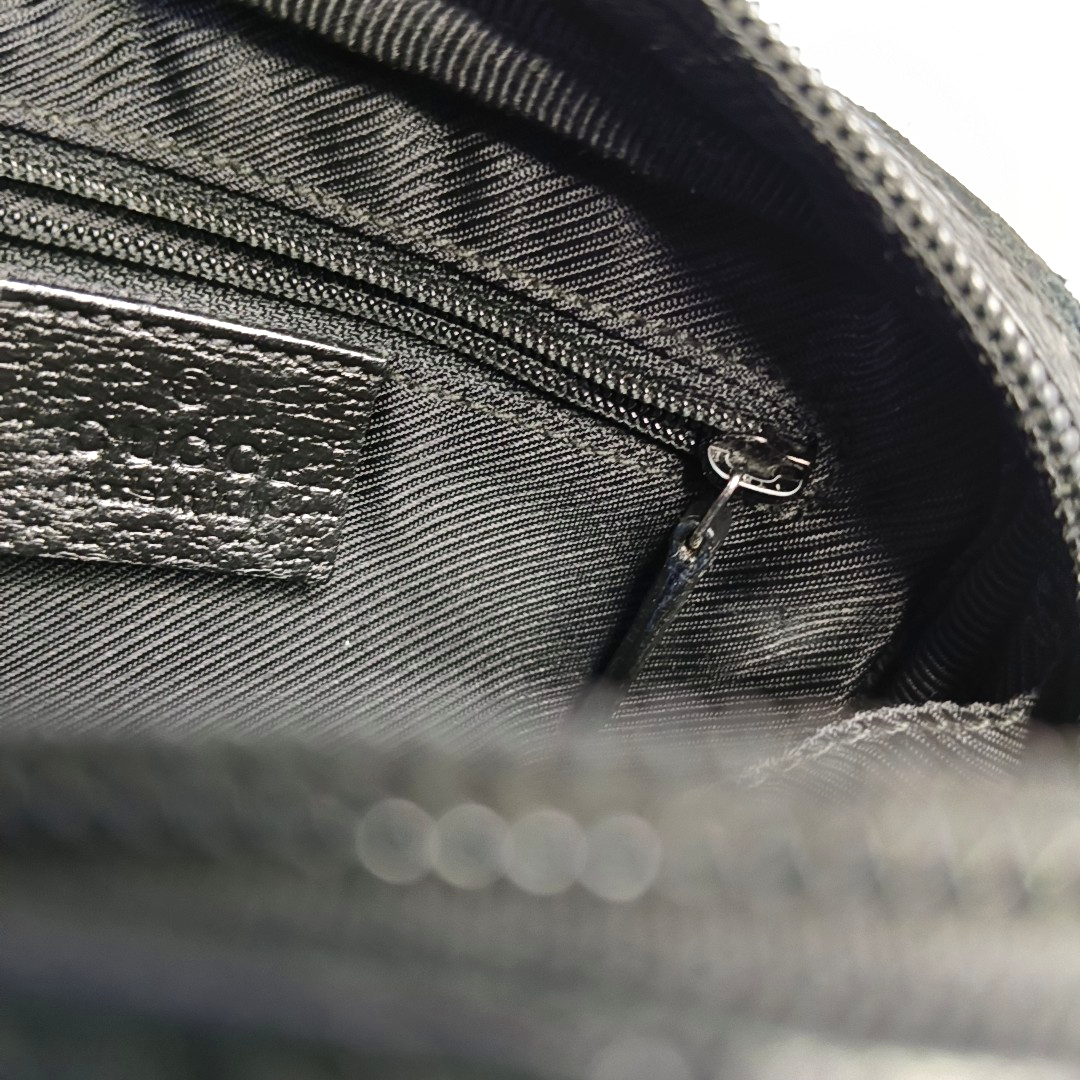 GUCCI Camera Bag Black canvas monogram handbag Black hardware-(SKU)-952266116