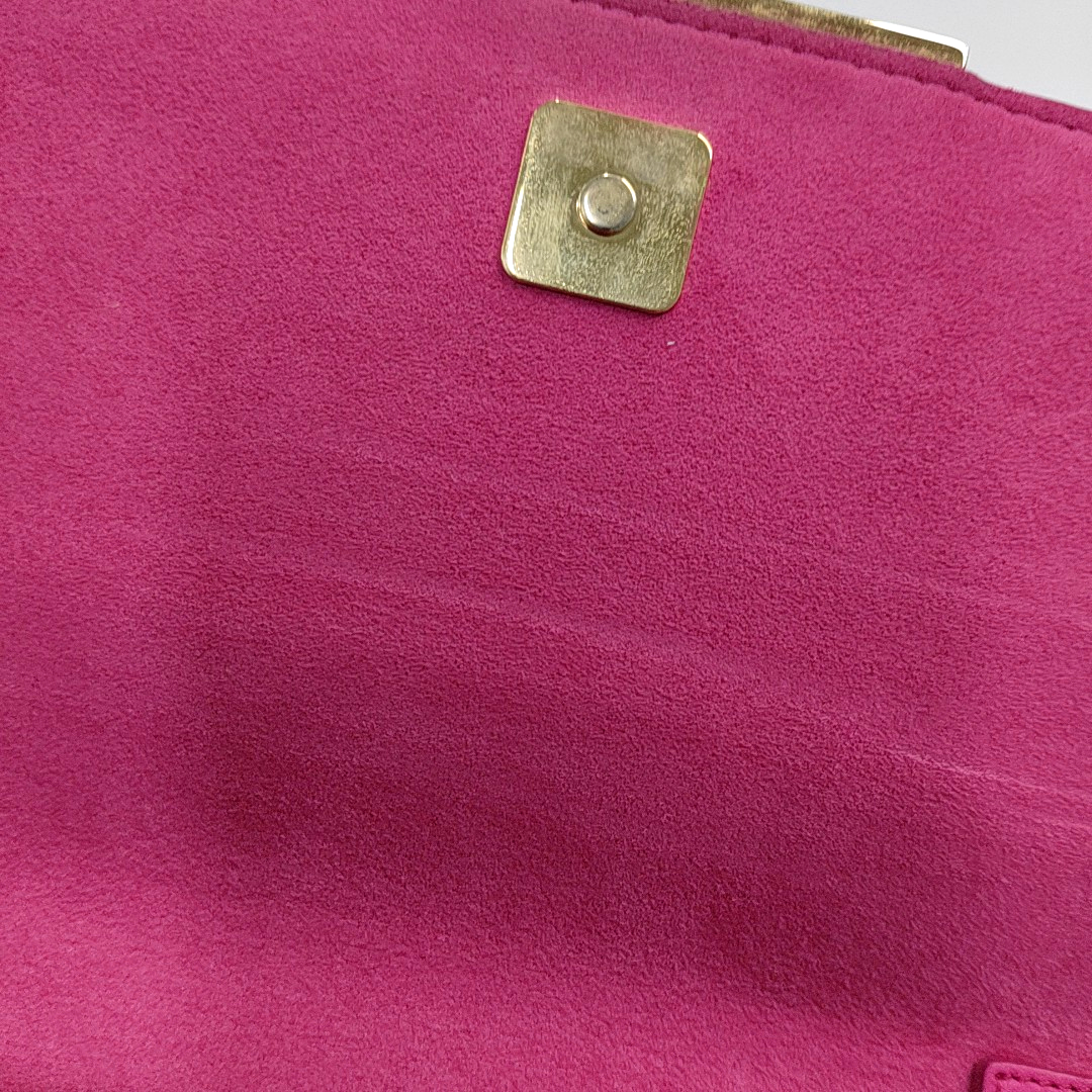 FENDI Tube Fuchsia cowhide quilted single shoulder bag crossbody bag Golden hardware Removable shoulder strap-(SKU)-951180013