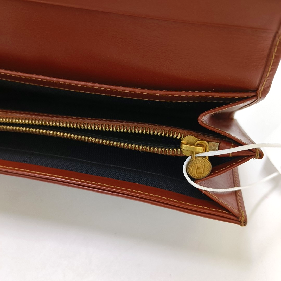 FENDI 拼色涂层帆布双F钱包 Golden hardware-(SKU)-945549641