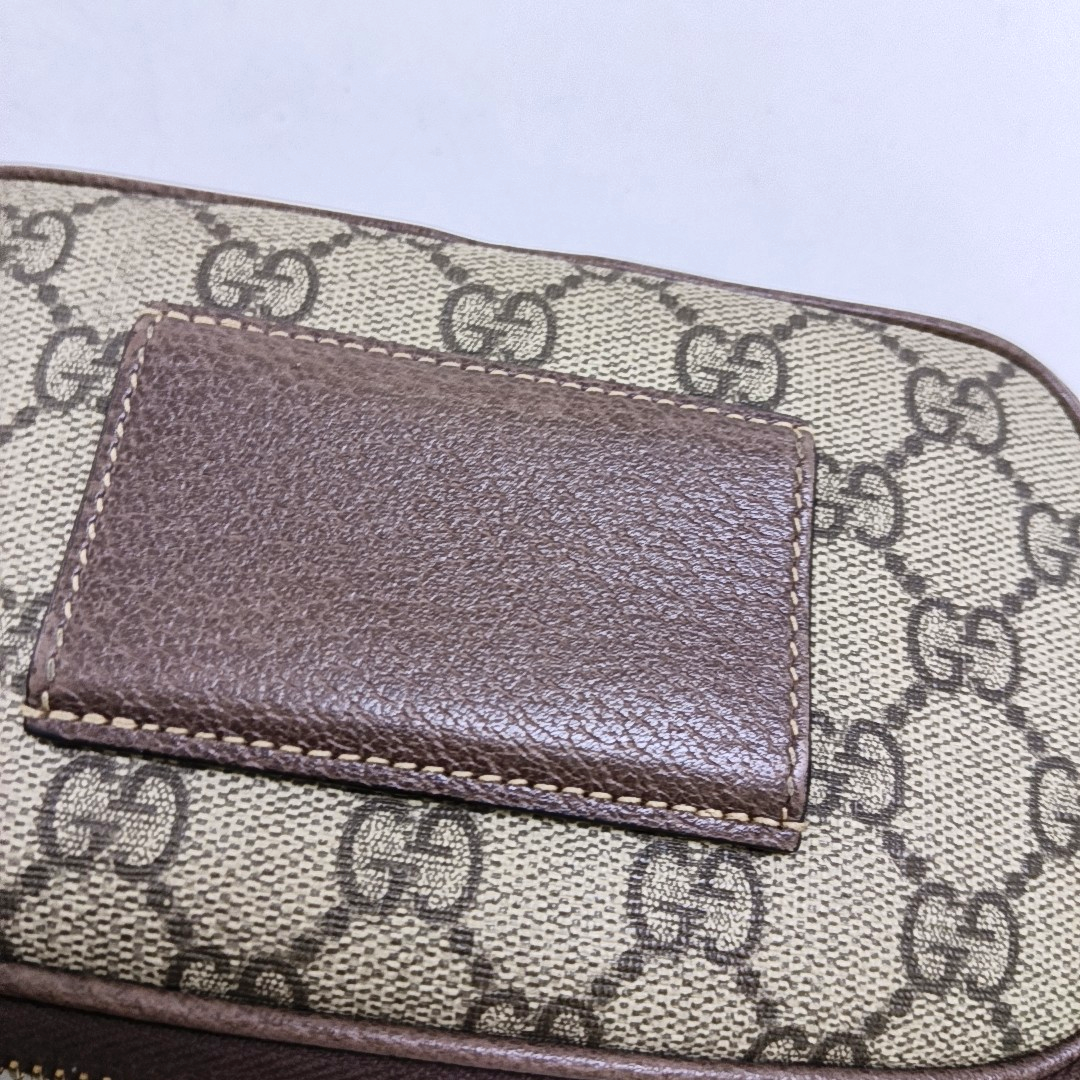 GUCCI Ophidia Beige Coated Canvas Monogrammed Floral Print Handbag腰包/胸包 Golden hardware-(SKU)-951036127