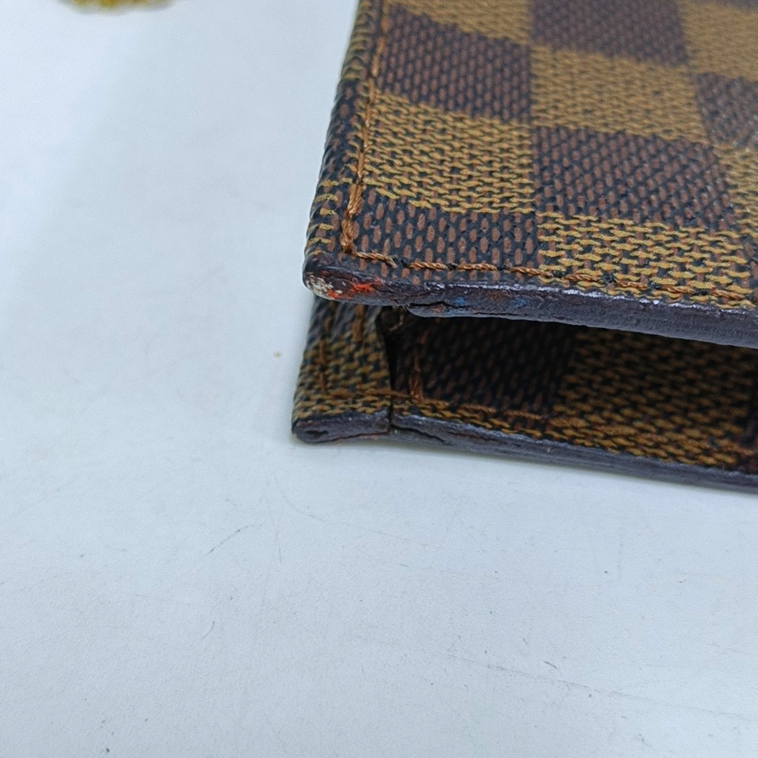 LOUIS VUITTON JOSÉPHINE 15 Brown Coated Canvas Checkered Handbag Golden hardware Vintage model-(SKU)-953734050