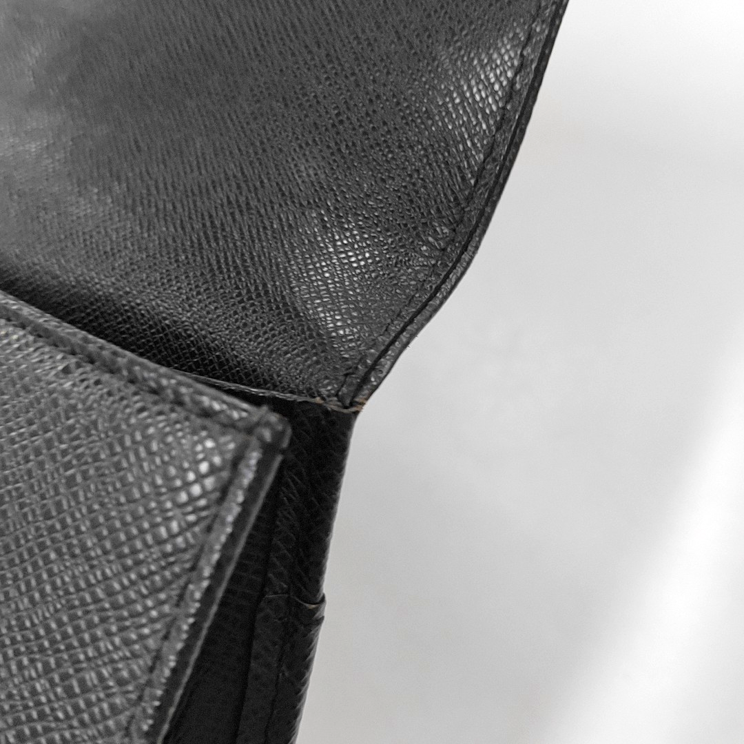 LOUIS VUITTON SELENGA Black Leather Clutch Handbag Silver Hardware-(SKU)-960473298