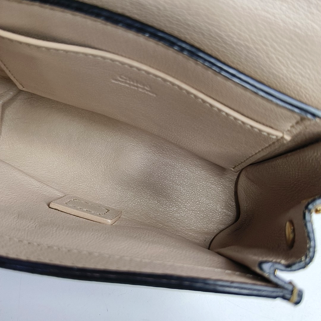 Chloé Elle Brown Leather Crossbody Single Shoulder Bag Golden hardware-(SKU)-957308916